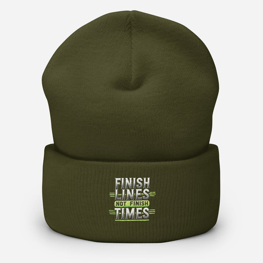 Finish lines not Finish times Cuffed Beanie